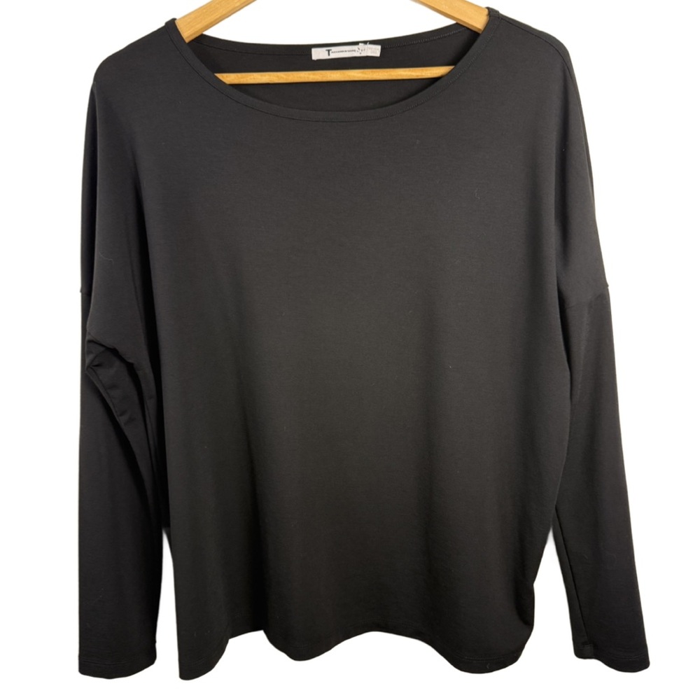 T by Alexander Wang Black Relaxed Long Sleeve top